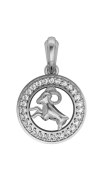 Aries Charm in silver